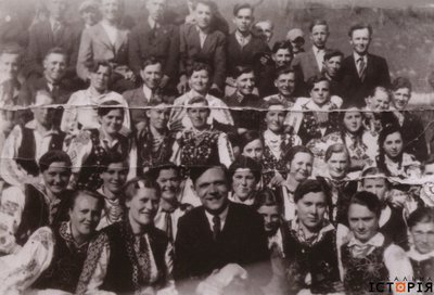Хор у с. Стежниця Ліського повіту Львівського воєводства, 1940 р.