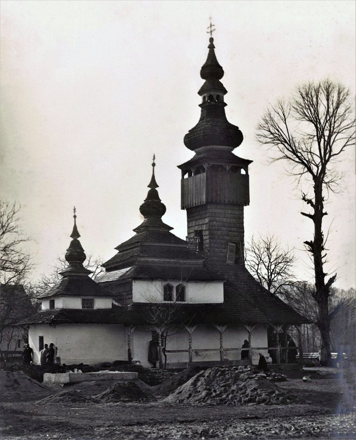 Церква Св. Арх. Михаїла у селі Шелестово, 1920-ті рр. Фото М. Зоубека H4-PR-BC-47 Archiv Národního muzea, Praha