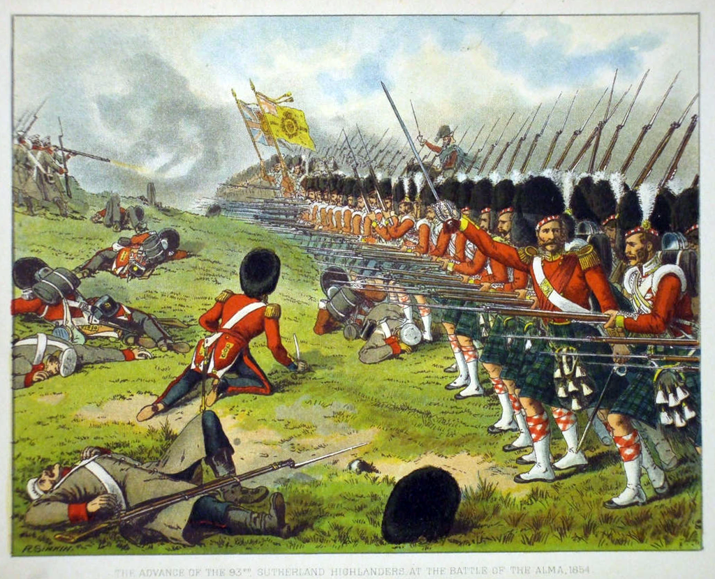 93-й шотландський полк в битві на річці Альма, 20 вересня 1854 року