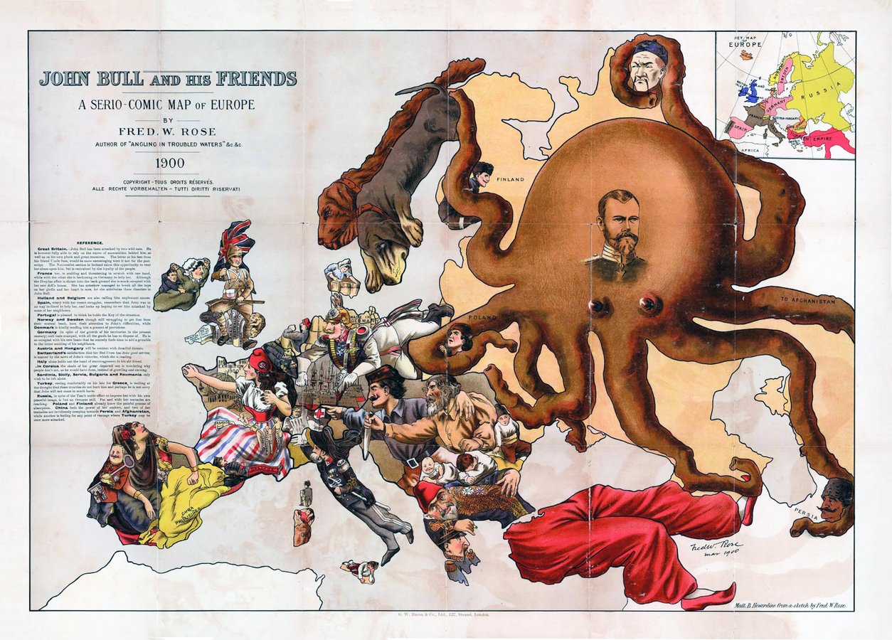Мапа Європи 1900 рік