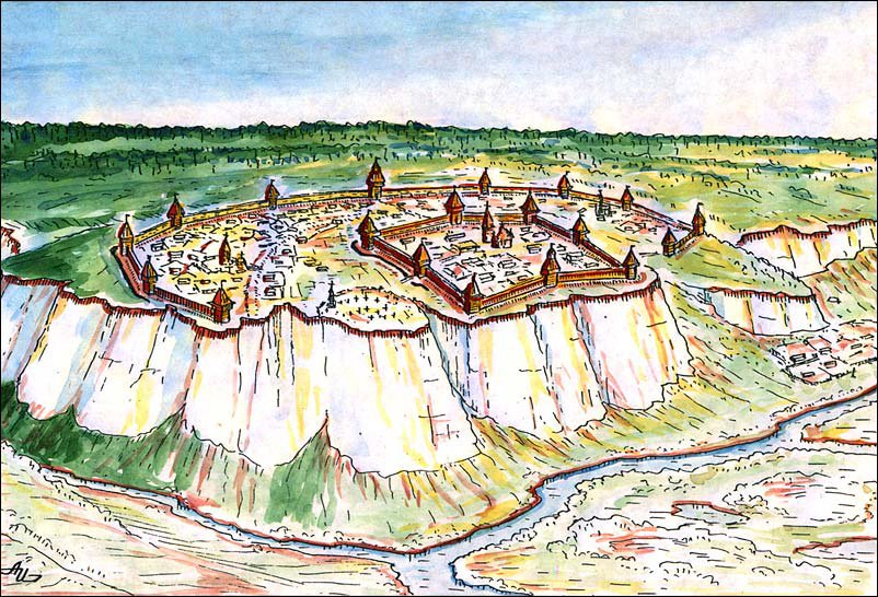Білгородська фортеця в XVII cт. Реконструкція А.Ільїна