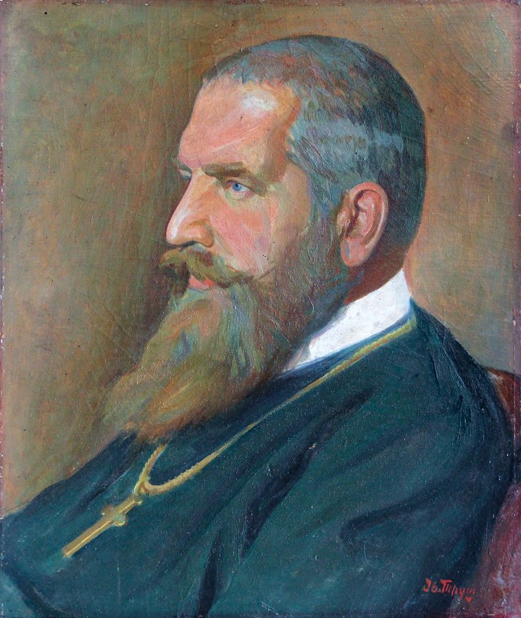 5 І.Труш. Портрет митрополита Андрея Шептицького. 1920-ті рр. () Приватна колекція