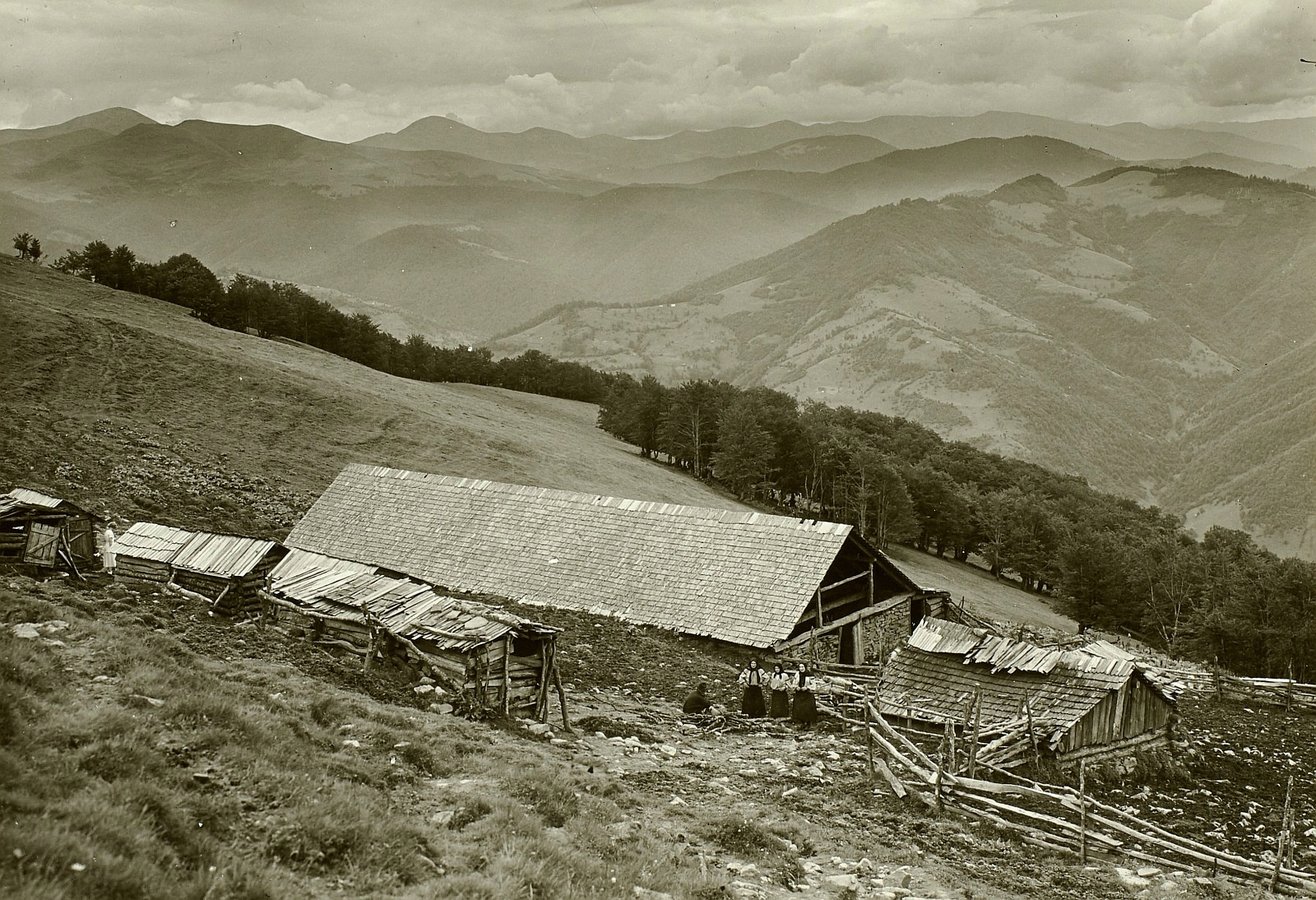Будівля для худоби у горах над Раховом, 1934 рік. Walter Möbius, df_m_0003333 SLUB Deutsche Fotothek