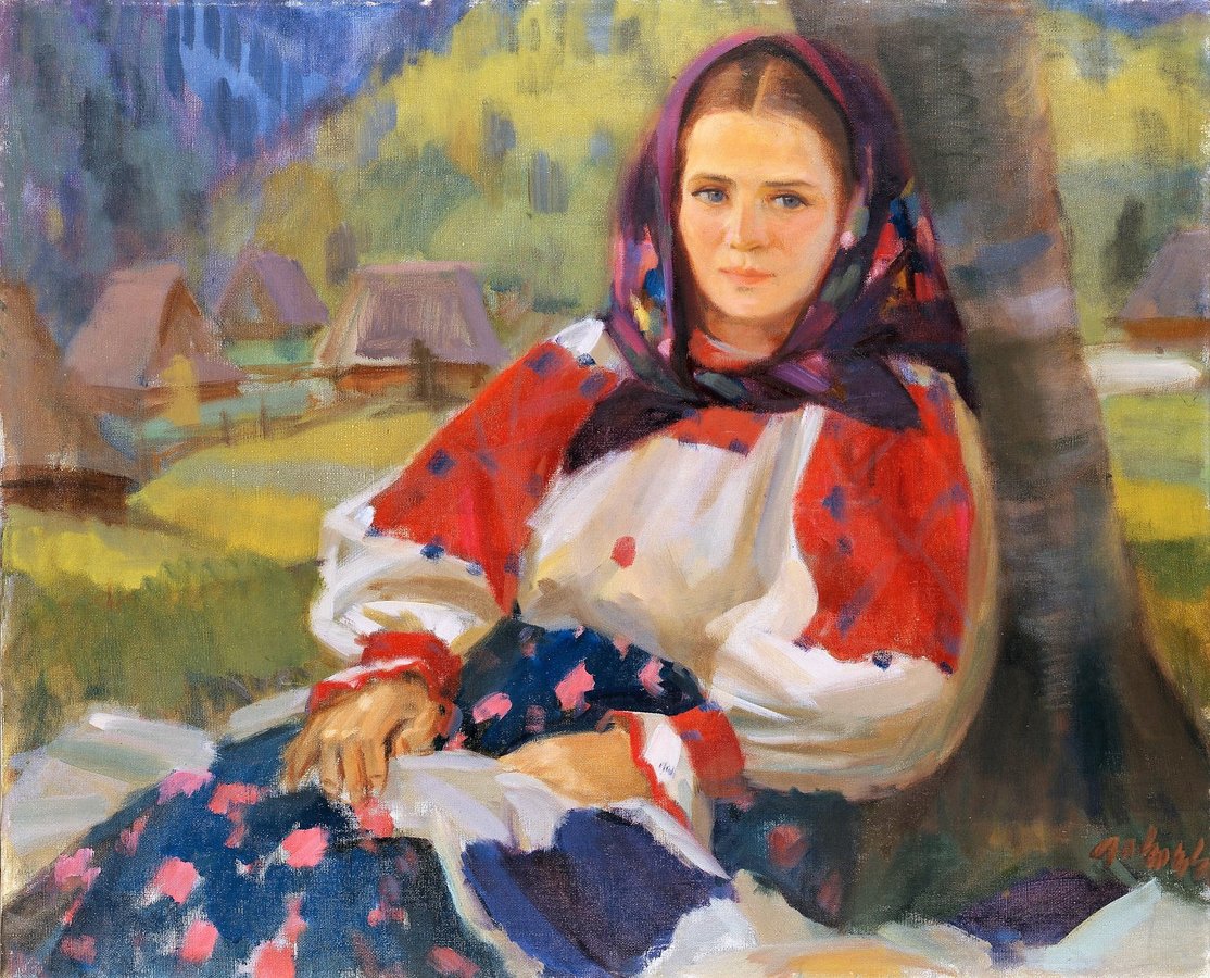 «Дівчина з Колочави». Художник Андрій Коцка, 1958 рік