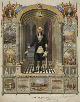 Джордж Вашингтон як діяч масонства, плакат, США, 1869 рік.jpg