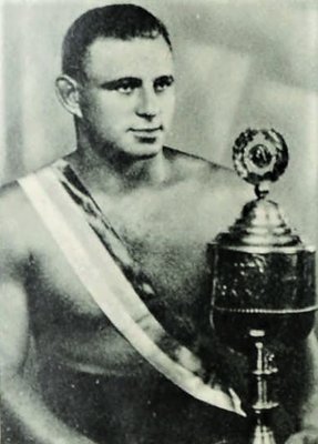 Елемер Кьорошкені на початку спортивної кар’єри. Фото з журналу Pragai Magyar Hirlap, 1937 рік