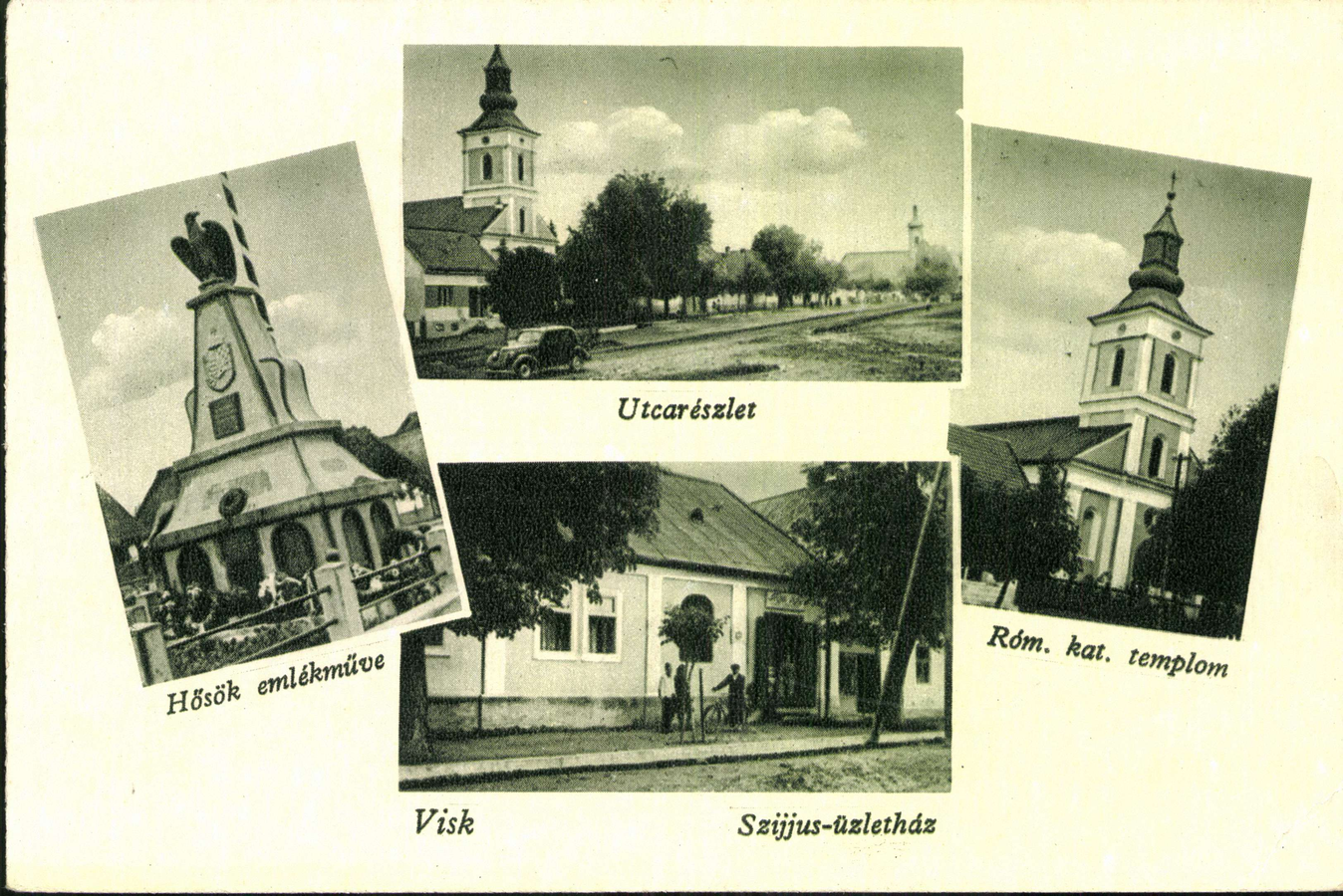 Листівка із зображенням селища Вишково та пам’янику з турулом, 1944 р. hungaricana.hu