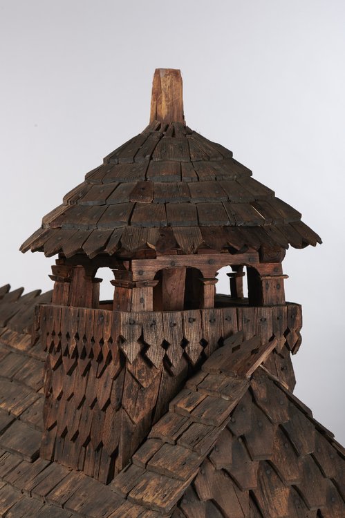 Модель дерев’яної церкви із села Новоселиця, виготовленої 1909 року. Турня. Фото neprajz.hu