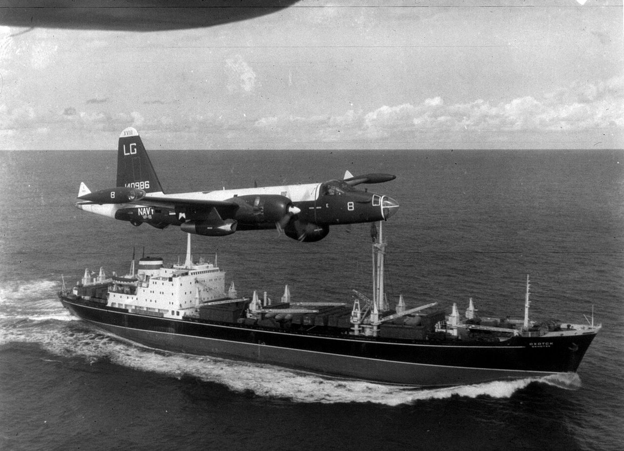 P-2H_Neptune_over_Soviet_ship_Oct_1962