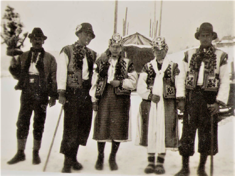 Пари гуцульського весілля. Ясіня. Фото чехословацького періоду