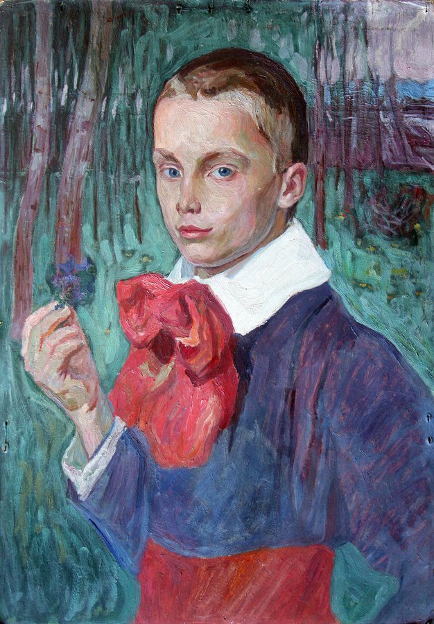 Портрет Романа Гогульського Хлопчик з фіалками, 1909.jpg