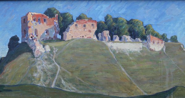 Руїни_Галицького_замку,_п_о_,_60х124,_1962