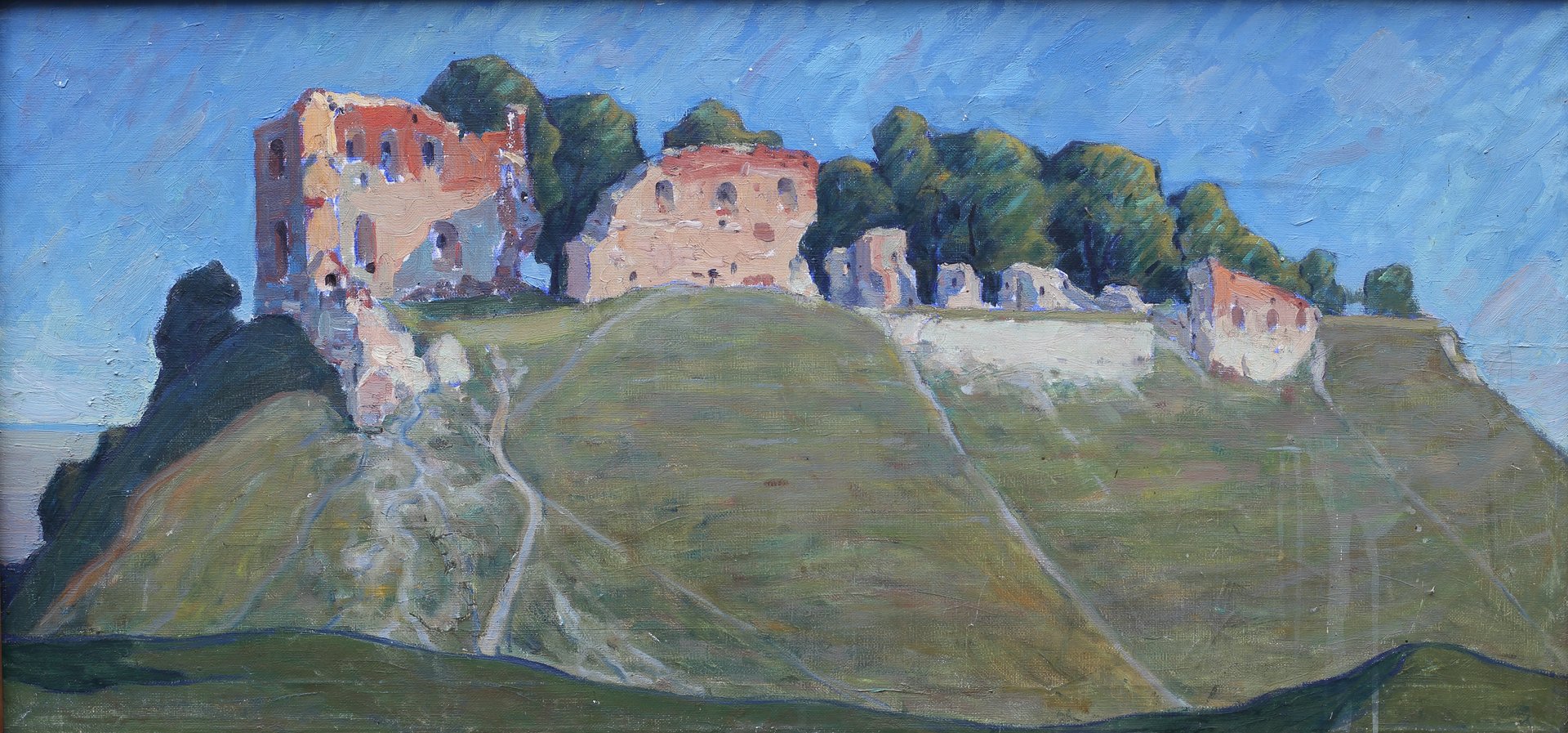 Руїни_Галицького_замку,_п_о_,_60х124,_1962