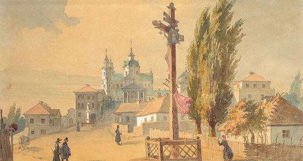Шевченко. Почаївська лавра зі сходу. 1846