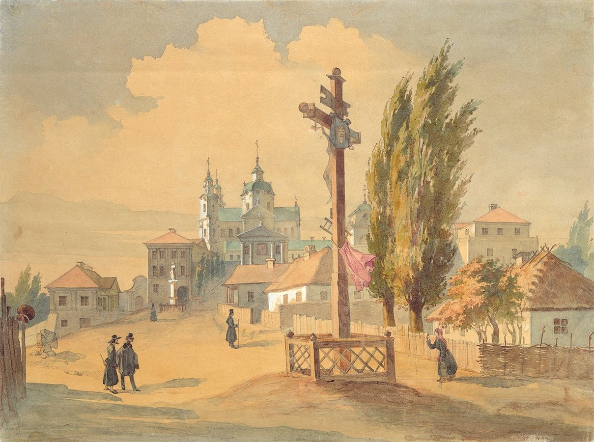 Шевченко. Почаївська лавра зі сходу. 1846