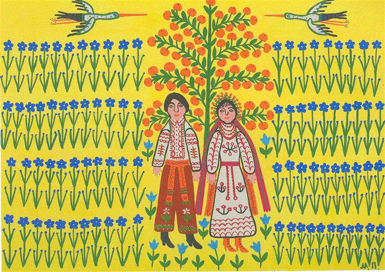 Льон цвіте, а дівчина заміж іде, 1983 р. Джерело: wikiart.org