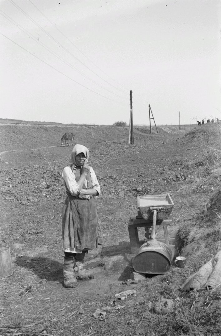 жителька одного із сіл Білогородської обласіт окупованої німцями, 1943 рік, фото німецького солдата Франц Грассер